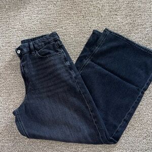 American Eagle Outfitters Wide-Leg Black Denim Jeans